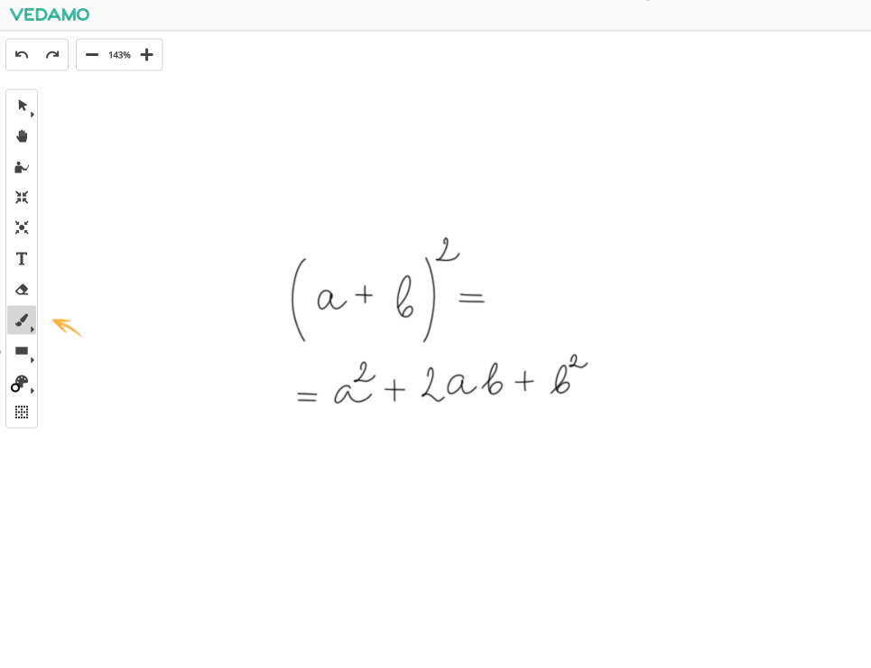 Virtual Classroom Online Whiteboard Tools: Use the brush too in order to draw on the whiteboard
