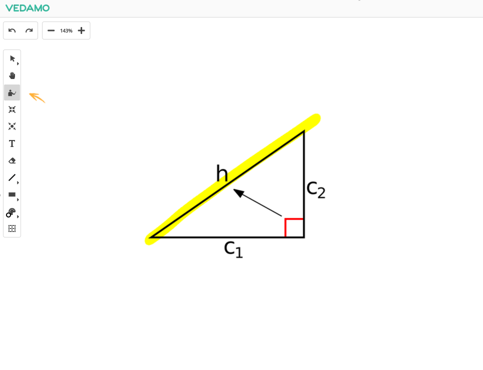 Virtual Classroom Online Whiteboard Tools: Draw your participants' attention to a specific object on the whiteboard by using the Pointer tool